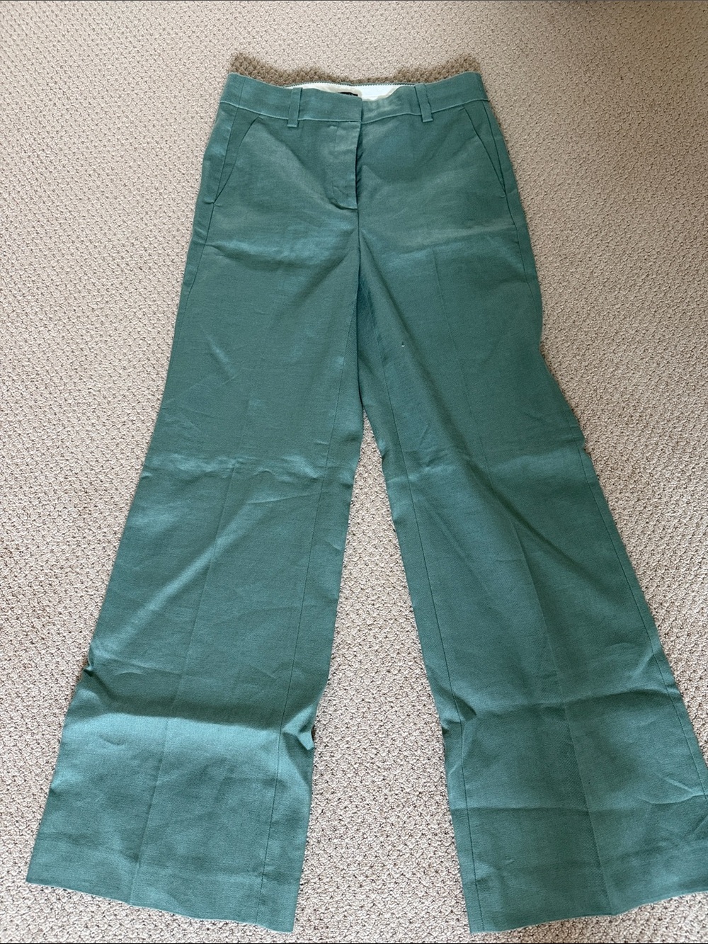 J. Crew Forest Green Wide-Leg Pants
